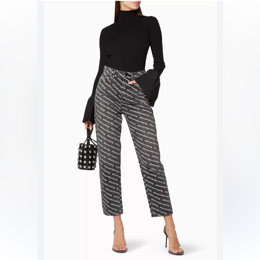 Alexander Wang Black and White Logo Skirt